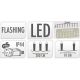 12. CHRISTMAS TREE LIGHTS LIGHT CURTAIN 200x70CM OUTDOOR LED WARM WHITE FLASH