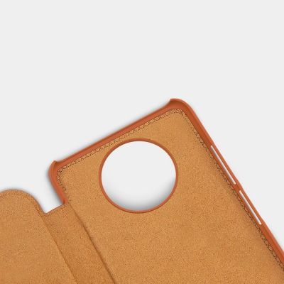 7. Nillkin Qin leather holster case for Xiaomi Redmi Note 9T 5G brown