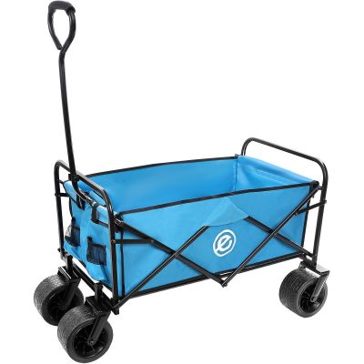 31. DELUXE FOLDABLE TRAVEL AND BEACH STROLLER 66x48x90CM WITH HANDLE, BLUE