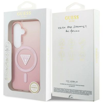8. Guess IML Gradient Triangle MagSafe Case for Samsung Galaxy S26 - Pink
