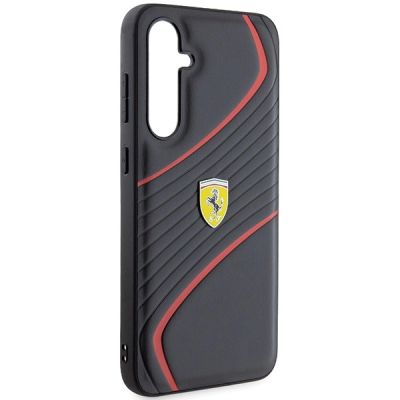 4. Ferrari Twist Metal Logo case for Samsung Galaxy S23 FE - black