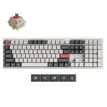 Keychron Q6 Ultra 8K Keyboard Universal USB + RF Wireless + Bluetooth White