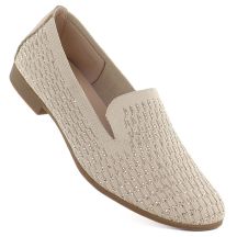 Women's beige lords shoes with zircons Bugatti TT2N4205