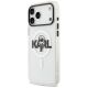2. Karl Lagerfeld IML Karl Sketch Logo MagSafe Case for iPhone 17 Pro Max - Transparent