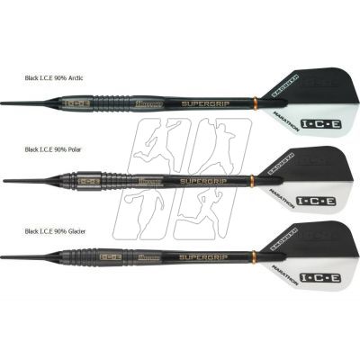 6. Harrows Black Ice 90% Tungsten Softip Darts HS-TNK-000013202