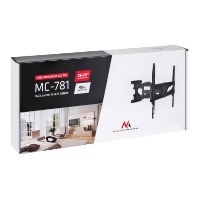 3. Maclean MC-781 TV wall mount (Swivel, wall, tilt; 26" - 55"; max. 45kg)