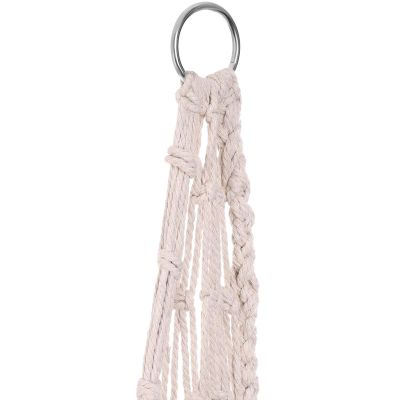 11. OPENWORK HAMMOCK HANGING CHAIR STORK'S NEST 60x60x150CM WITH ECRU PILLOW