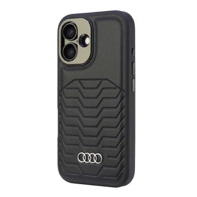 2. Audi Synthetic Leather MagSafe iPhone 16 Plus 6.7" black/black hardcase AU-TPUPCMIP16M-GT/D3-BK
