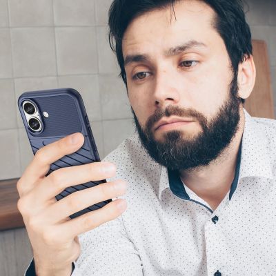 7. Thunder Case for iPhone 16 Plus Silicone Case - Blue