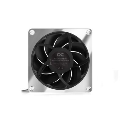 3. Alphacool Apex Stealth Metall Computer Case Fan 12 cm Chrome 1 pc.