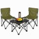 27. FOLDABLE TOURIST SET 3IN1 TABLE AND 2 CHAIRS GREEN ENERO CAMP