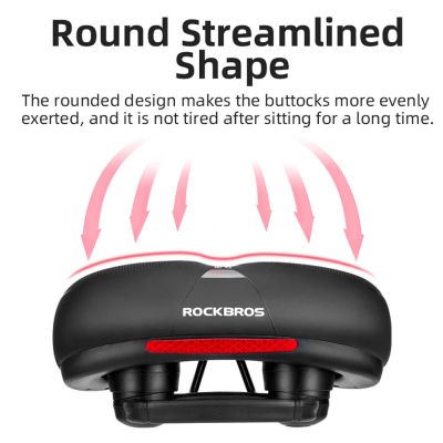 2. Rockbros AQ-6090R bicycle saddle - black and red