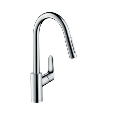 2. Hansgrohe Focus M41 kitchen faucet with pull-out spout