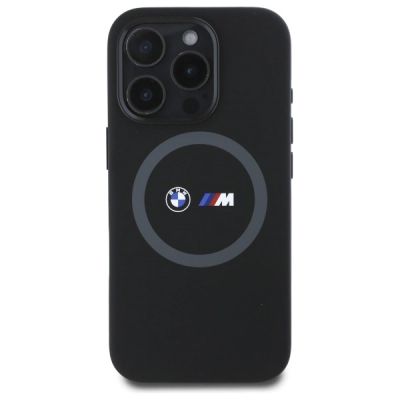 3. BMW M Silicone Printed Ring MagSafe Case for iPhone 16 Pro Max - Black