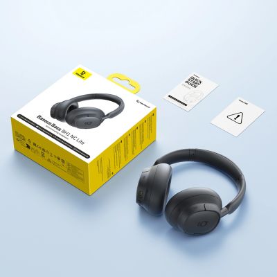 4. Baseus Bass BH1 NC Lite Wireless Over-Ear Headphones with ANC - Gray