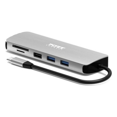 2. Port Designs 900164 Docking Station Wired USB 3.2 Gen 1 (3.1 Gen 1) Type-C Stainless Steel