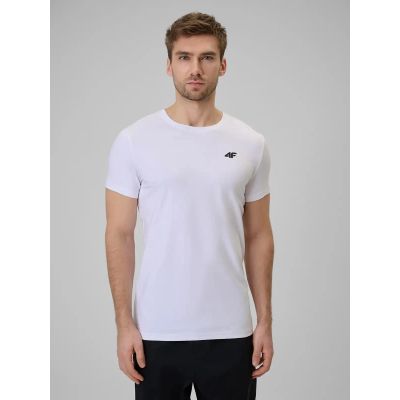 4. Men's plain cotton T-shirt 4F 4FWMM00TTSHM3340-10S
