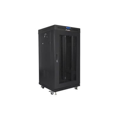 4. LANBERG LCD FLOOR RACK CABINET 19" 22U 600X600 BLACK PERFORATED DOOR (FLAT PACK) V2