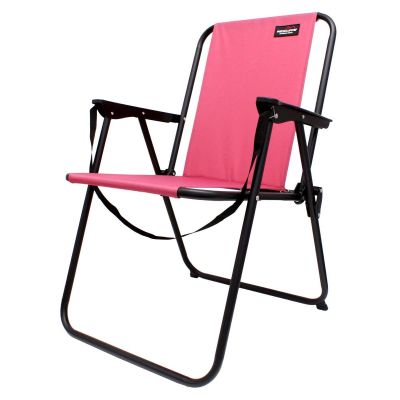 2. REDCLIFFS RED FOLDING CAMPING CHAIR WITH ARMRESTS
