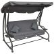 8. KASIA GARDEN AND BALCONY SWING 3-SEATER GRAY