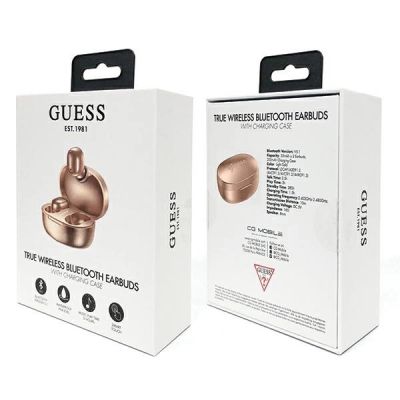 4. Guess GUTWST30GO TWS Bluetooth headphones + gold/gold docking station