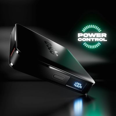 6. SBS HD 10W 5000mAh USB-C Power Bank with LCD Display - Black