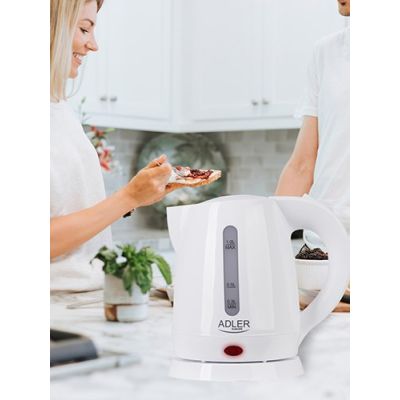 9. Electric kettle Adler AD 1272 (1600W 1l; white)