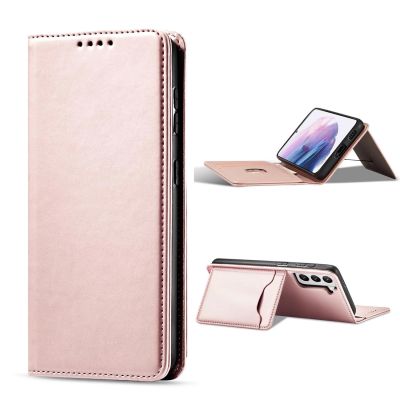 4. Magnet Card Case for Samsung Galaxy S22 + (S22 Plus) Pouch Wallet Card Holder Pink