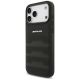 2. AMG Leather Debossed Lines Logo Case for iPhone 17 Pro Max - Black