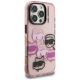 4. Karl Lagerfeld IML Multi K&C Head Pattern Case for iPhone 16 Pro Max - Pink