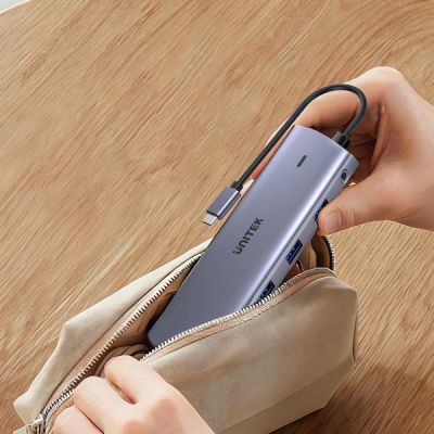 14. UNITEK D1113BGY01 Hubs and Concentrators 2 x USB 3.2 Gen 2 (3.1 Gen 2) Type-C 1000 Mbit/s Gray