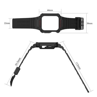 5. Protect Strap Band for Apple Watch 42/44/45mm Armored Case Strap - Transparent
