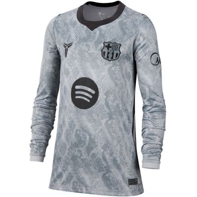2. Nike FC Barcelona 2026/27 Stadium Away Kids' Goalkeeper Jersey Gray IO8337 013