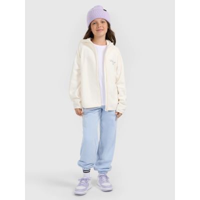 6. Girls' loose fleece with hood 4F 4FJRAW25TFLEF444-11S
