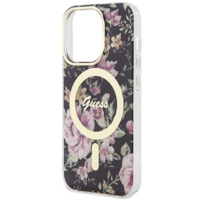 6. Guess GUHMP14LHCFWSK iPhone 14 Pro 6.1" black/black hardcase Flower MagSafe