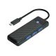 Orico PAPW3AT-C3 USB Hub 4-port 3x USB-A 3.0 with microSD/SD card reader 1 m - black