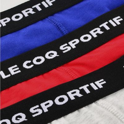 6. Le Coq Sportif men's boxer shorts 3-pack red gray navy blue