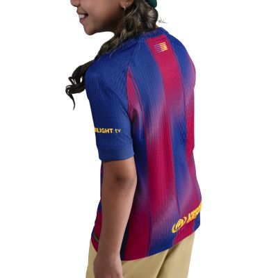 4. Nike FC Barcelona 2025/26 Match Home Kids' Jersey navy-burgundy HJ5216 456