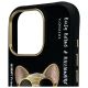 3. Nimmy Glasses Cool Dog Case for iPhone 16 Pro - Black