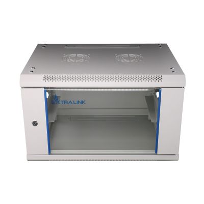 5. Extralink 6U 600x450 Gray Wall-Mounted Rack Cabinet