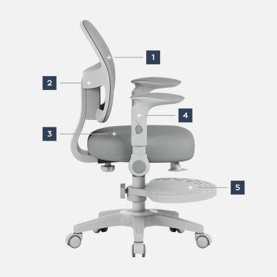 13. Junior 5.0 Gray Swivel Chair