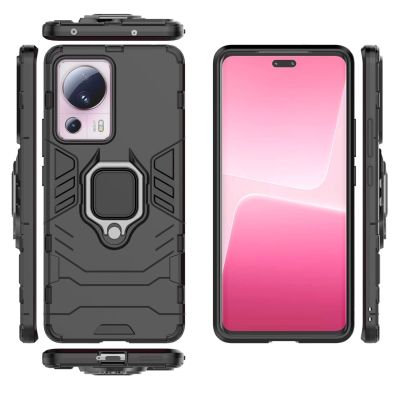 3. Ring Armor case for Xiaomi 13 Lite armored cover magnetic holder ring black