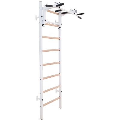 WOODEN AND METAL GYMNASTIC WALL BAR WITH BAR BENCHK 231W