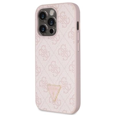2. Guess GUHCP14LP4TDSCPP case for iPhone 14 Pro - pink Crossbody 4G Metal Logo