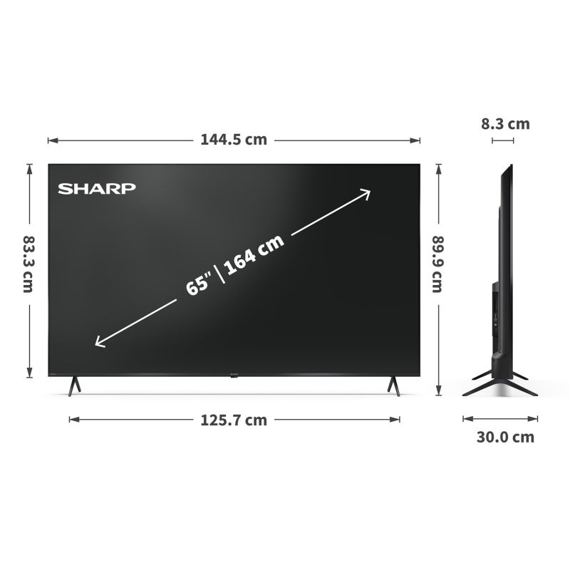 8. Sharp 65HP5265E 165.1 cm (65") 4K Ultra HD Smart TV Wi-Fi Black