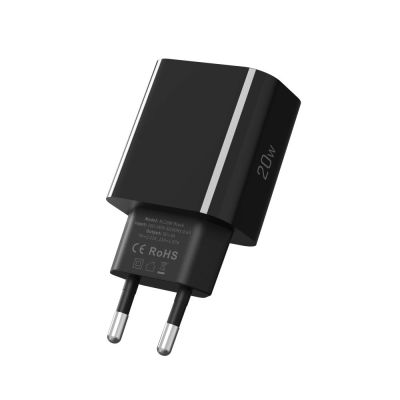 3. Tech-Protect NC20W USB-C 1-Port PD20W Wall Charger - Black