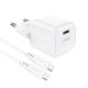 4. Acefast A73 Mini PD 20W GaN wall charger + USB-C cable - white