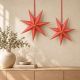 6. PAPER STAR DECORATION 45 CM, 7-POINTED, RED, SASKA GIFT & DECOR