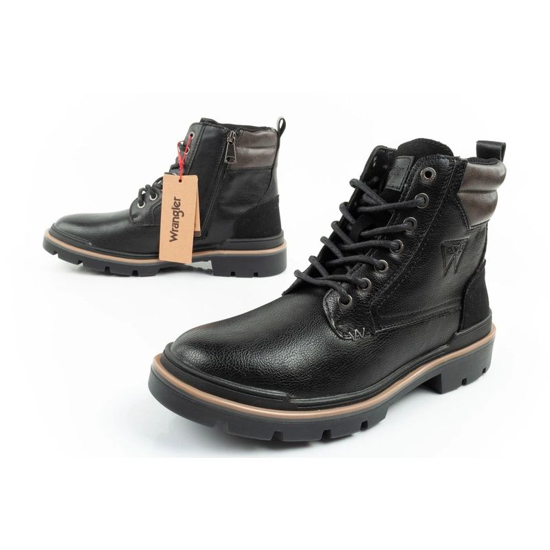 17. Wrangler Nevada men's shoes Chelsea boots elegant fashionable lace-up black