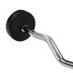 4. Rubber-coated fixed barbell/bar, curved, 25 kg HMS GSL25